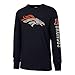 OTS NFL Denver Broncos Men's Slub Long Sleeve Team Name Tee, Distressed Sinclair, Medium