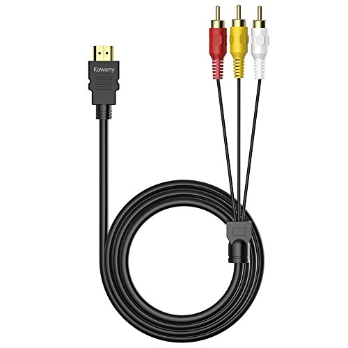 HDMI to RCA Cable, HDMI to RCA Converter Adapter Best Buy Audio Extractor Jacks Cord (black)