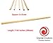 Oriental Creations 1000 PCS 7 3/4 Inch 5X5mm Square Corn Dog Apple Candy Sausage Sticks Premium Semi Pointed Bamboo Skewers (1000)