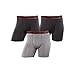 Champion Men's 3-Pack Active Performance Regular Leg Boxer Briefs, Black/Grey/Black, Large