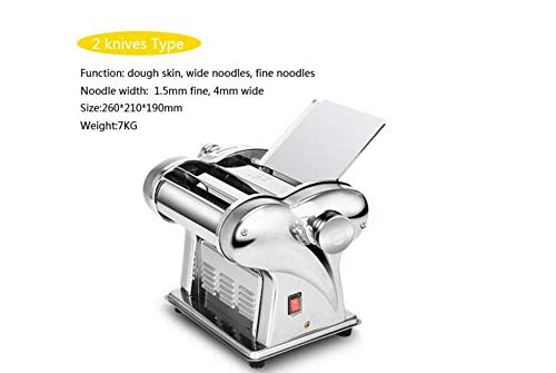 Pasta Maker, 110V Electric Noodle Press Machine Spaghetti Pasta Maker Commercial Stainless Steel Dough Cutter Dumplings Roller Noodles Hanger