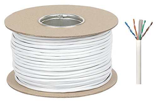 100m Cat6 WHITE Network SOLID COPPER Ethernet LAN Data Voice UTP Cable Reel Category 6