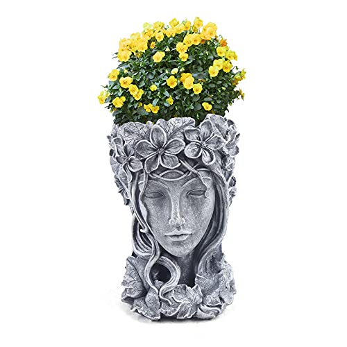 Goddess Head Planter Statue, Succulents Plant Pot, Face Flower Pot Head