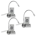 Retekess JT-5008 Window Speaker System Window Intercom System for Bank Counter Post Office Bus station and Hospital Bus Station 3W Output Aluminum Alloy Volume Adjustment (Silver, 3 Pack)