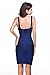 Alice & Elmer Women's Rayon Strap Sleeveless Spaghetti Bodycon Mini Bandage Club Dress Royalblue M