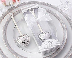 Kate Aspen Tea Time Heart Tea Infuser In Elegant White Gift Box Total 24 Items
