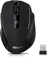 VicTsing - Profesional Mouse / Rat&oacute;n Inalambrico Ergonomico con Bluetooth para Jugadores / Videojuegos ( DPI 800-1200-1600-2000-2400) para Windows, Mac y Linux - Negro