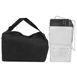 Barbecuegrill, Opklapbare BBQ-kachel Roestvrij staal Houtgestookte Grill Draagbare houtskool Brandhoutkachel voor…