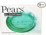 Pears Oil-clear Bar Soap, with Lemon Flower Extract, Dermatologist Tested, 3.5 Ounces (Pack of 12)