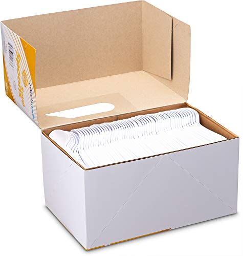 Plastimade Extra Heavyweight White Plastic Disposable Soup Spoons. 300 Pack - Thumbnail 4