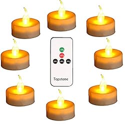 Topstone Led Candles with Remote and Timer,Warm