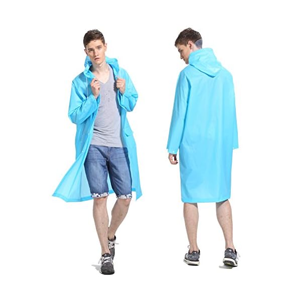 ArunnersTM-Raincoats-Men-Women-Waterproof-Rainwear-Long-Rain-Poncho-With-Hood-Fruit-Color