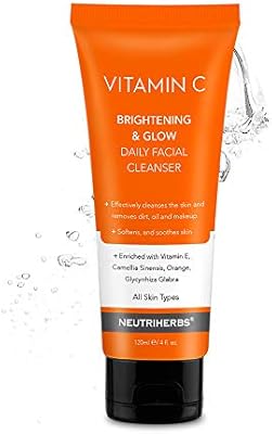 vitamin c brightening and glow daily facial cleanser