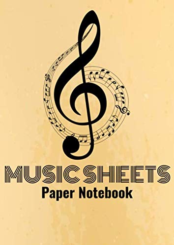 Music Sheets Paper Notebook: A4 10 Stave Staff Ruled Lined Blank Manuscript 96 Pages, for Composing Piano, Trumpet, Violin, Guitar, Classical Flute, ... for Men, Women, Kids, Musicians and Teachers