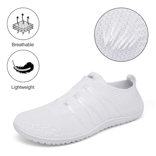 chetoria Barefoot Women's Zero Drop Sneakers Minimalist Men's Barefoot Shoes Lightweight Gym Sneakers Breathable Barefoot Shoes Unisex Sizes 37-45
