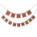 Pixnor MERRY CHRISTMAS Burlap Bunting Banner Flags for Christmas Party
