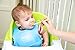 Waterproof Silicone Bib (Set of 2), Silicone Baby Food Freezer Tray with Clip-on Lid, Gum-Friendly First Stage Soft Tip Silicone Feeding Spoons for Babies (Set of 2), BPA Free, Great Baby Food Bundle