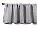 Aiking Home Semi-Sheer Faux Linen Pleated Valance 56 by 14 Inches, Grey