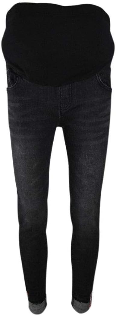 black skinny maternity trousers