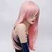 Kadiya Medium Length Gradient Pink Lovely Girls Anime Cosplay Costume Play Synthetic Wigs with Bangs