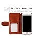 iPhone 8 Wallet Case,For iPhone 7 Wallet Case,Valentoria® Mandragora Flower Premium Vintage Emboss Leather Wallet Pouch Case with Wrist Strap for iPhone 8/7 4.7inch(Brown)