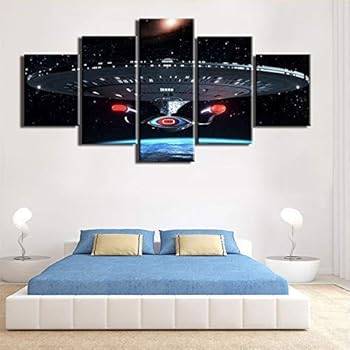 Artwu Star Trek Poster Wall Art Home Wall Decorations For Bedroom Living Room Oil Paintings Canvas Prints 693 Framed