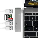 sicotool USB C 3.1 Hub Adapter Compatible 12 inch MacBook Pro 2016 13 inch 15 inch,5 in 1 Multiport USB Dongle 3.0 Type A Port Micro SD Memory Card Reader, Gray