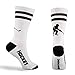 ChalkTalkSPORTS Hockey Performance Crew Socks - Hockey Player - Mid-Calf Socks - White/Black - Adult Size