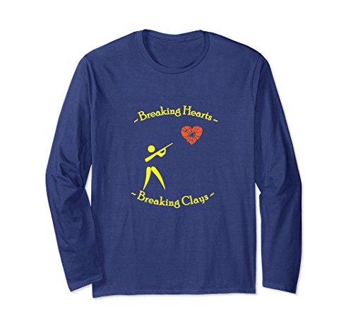 Unisex Breaking Hearts Breaking Clays Trap Shooting T-Shirt 10016 2XL Navy