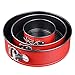 Springform Pan Set of 3 - Nonstick Round Cake Pan Set 4''/ 7''/9'' Leakproof Cheesecake Pan Baking Pans for Instant Pot 6,8 Quart by WERSEA (Red Coating)