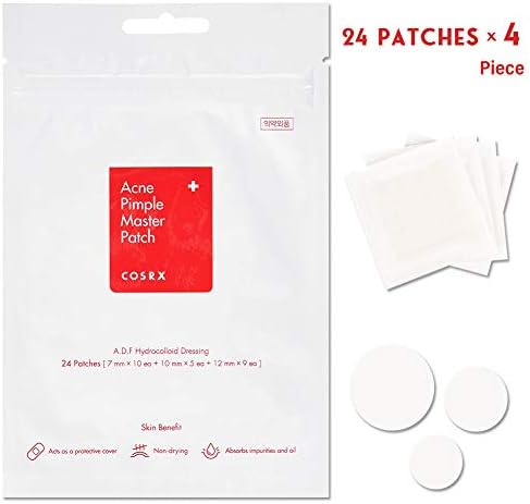 CYQBD Pimple Patch,Acne Pimple,acne patch,Invisible pimple patch Healing Patch,Three Sizes(24 Patchesx4)