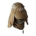 Khaki Uv 50+ Protection Outdoor Multifunctional Flap Hat Neck Protection Cap with Removable Sun Shield and Mask Perfect for Fishing Hiking Garden Work Activities