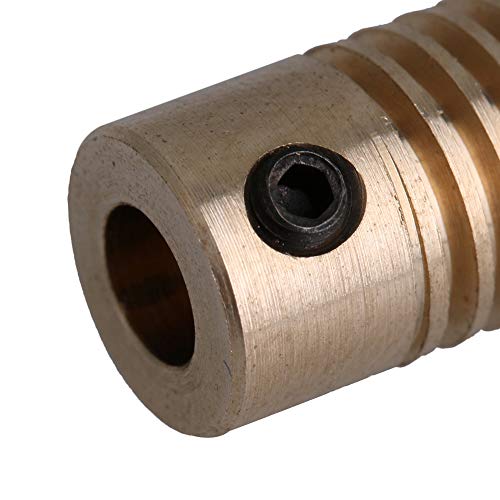 Buy 40T Steel Worm Gear Wheel + 6mm Hole Diameter Brass Worm Gear Shaft 0 5 Modulus Set 1 40 Reduction Ratio Drive Gear Box