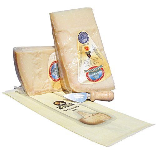 Parmigiano Reggiano DOP vom Hügel, erster Qualität, 24 Monate, kg 1 Messer für Käse einem Frischhaltebeutel