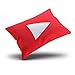 KEIBIKE Personalized Social Media Logo YouTube Rectangle Decorative Lumbar Pillowcases Red Design Zippered Throw Pillow Covers Cases 12x24 Inches One Sided
