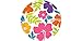 Amscan 50 Count Hibiscus Dinner Plate, White
