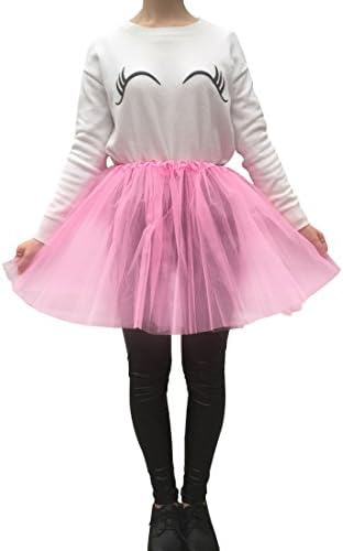 Mystye Lightweight Elastic Running Tutu Classic Costume Tulle Tutu See-through Pink