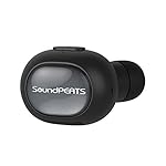 SoundPEATS Bluetooth Headset V4.1 Wireless Earbud Mini In-ear Bluetooth Earpiece Car Headset Hand-free calling with Mic for iPhone/Android/Windows 10 Cellphones, Tablets and Computers (Black)