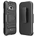 HTC One m8 Case, i-Blason Prime Series Dual Layer Holster Cover with Kickstand and Locking Belt Swivel Clip For HTC One Case 2014 for HTC One M8 (Black)