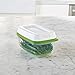 Rubbermaid FreshWorks Produce Saver Food Storage Container, Small Rectangle, 4 Cup, Green