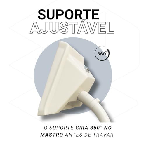 Suporte Parede Antena Starlink Geração 3 Reforçado – Instalação Externa em Laje, Parede ou Telhado – Alta Resistência