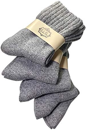 LuluVin Men's Socks Fun Warm Crew Dress Socks for Men 5 Pairs
