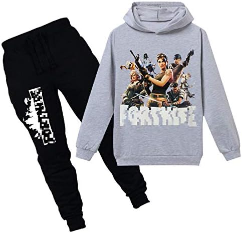 Tungly 3D Kid's Leisure Suit Long Sleeve Hoodie for Child Hooded Sweatshirts Pants