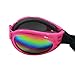 QUMY Dog Sunglasses Dog Goggles for Medium Large Breed Dogs, Wind Dust Fog Protection Eye Wear Pet Glasses with Adjustable Strap for Motorcycle Car Driving Bike Riding Hiking Swimming Over 15lbs Pink