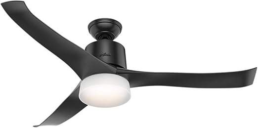 Hunter Indoor Wifi Ceiling Fan With Led Light And Remote Control Symphony 54 Inch Black 59375