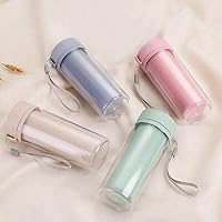 Best Sports Water Bottle,Leak Proof Lid - Non-Toxic BPA Free & Eco-Friendly350ML Incense Double Layer Plastic Hand Water Bottles Kitchen Bar Table Supplies