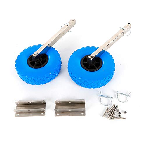 image for TBVECHI Inflatable Boat Boat Transom Launching Wheels for Inflatable A