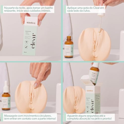 Kit Clareador e Firmador Íntimo Skintimy Clear + Firmate | Séruns para Região Íntima Externa | Uso Diário