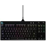 Logitech G Pro Mechanical Gaming Keyboard, 16.8 Million Colors RGB Backlit Keys, Ultra Portable Design, Detachable Micro USB Cable