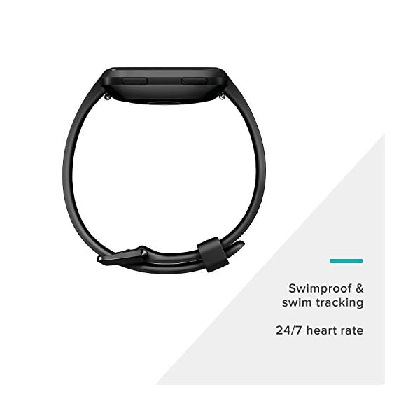 fitbit versa watch black aluminium